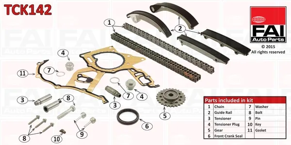 Kit de cadena de distribución TCK142 FAI