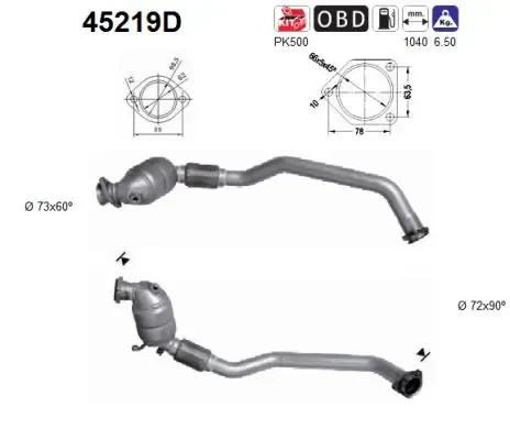 Catalizador 45219D AS/Auto Storm