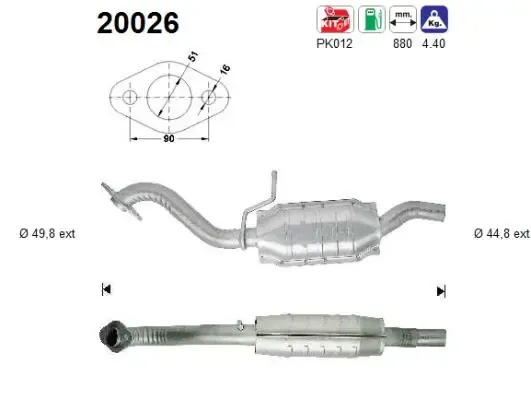 Catalizador 20026 AS/Auto Storm
