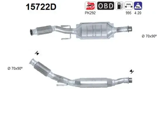 Silenciador delantero 15722D AS/Auto Storm