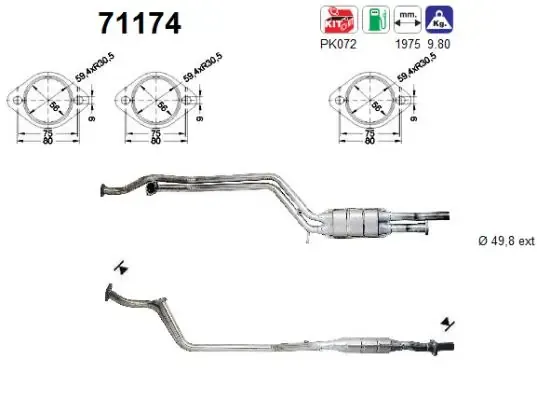 Catalizador Mercedes E W124
