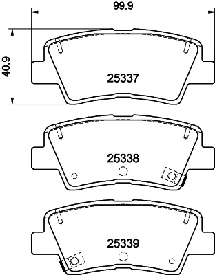 Pastillas de freno traseras Hyundai I20 ACTIVE