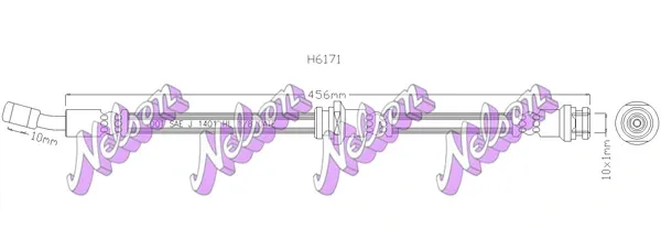 Latiguillos de freno delantero H6171 Kawe
