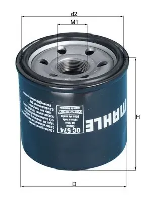 Filtro de aceite OC574 Mahle Original