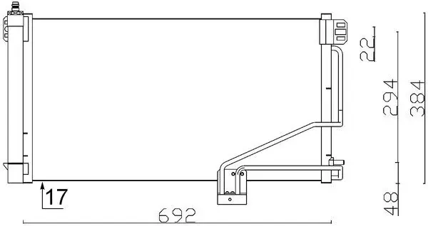 Condensador aire acondicionado AC347001S Mahle Original