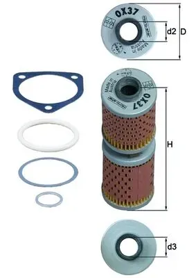Filtro de aceite OX37D Mahle Original