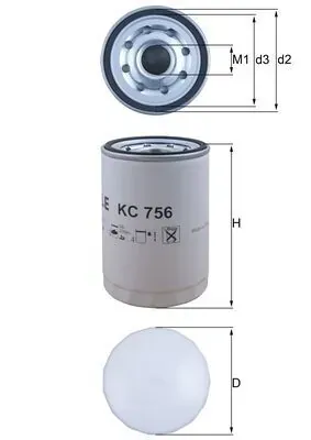 Filtro de combustible KC756 Mahle Original