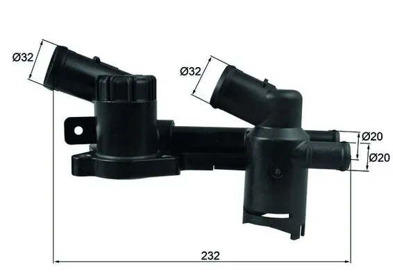 Caja de termostato TH52 Mahle Original