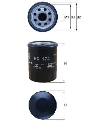 Filtro de aceite HC174 Mahle Original