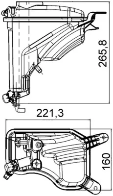 Vaso de expansión CRT207000S Mahle Original