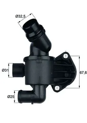Caja de termostato TI3487 Mahle Original
