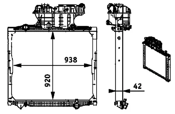 Radiador CR701000P Mahle Original