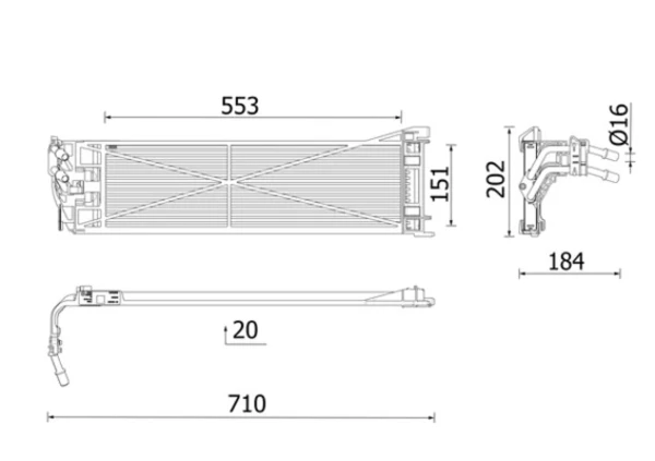 CLC 306 000P Mahle Original radiador enfriador de la transmision/caja de cambios