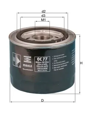 Filtro de aceite OC77 Mahle Original