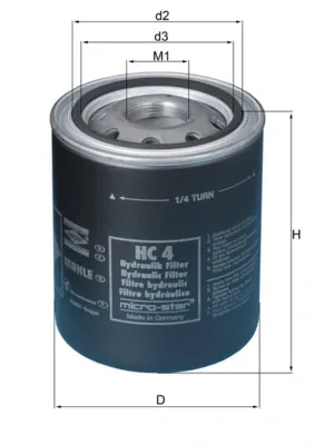 Filtro de transmisión automática HC4 Mahle Original