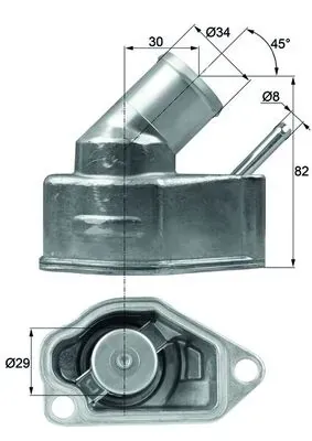 Termostato TI1092 Mahle Original