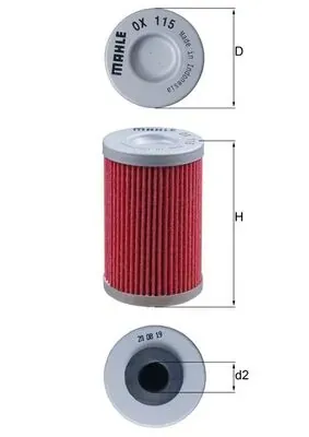 Filtro de aceite OX115 Mahle Original