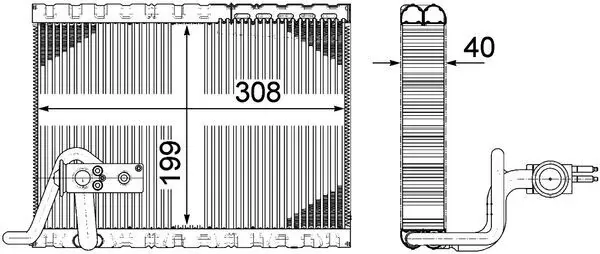Evaporador de aire acondicionado AE124000P Mahle Original