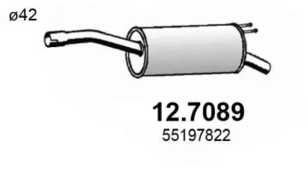Silenciador posterior 127089 Asso