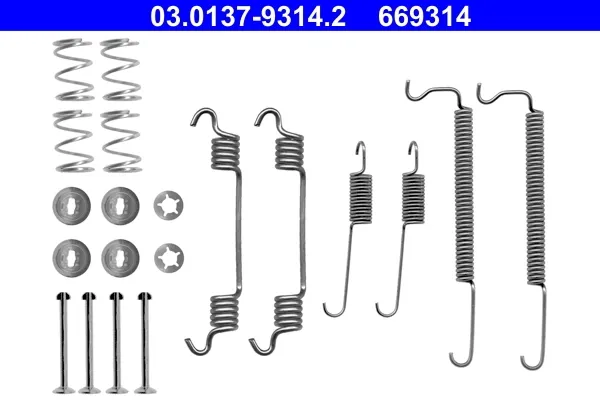 Kit de montaje de zapatas de freno traseras Chevrolet Spark (Matiz) M300
