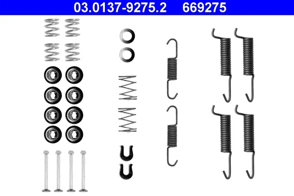 Kit de montaje de zapatas de freno traseras 03013792752 ATE