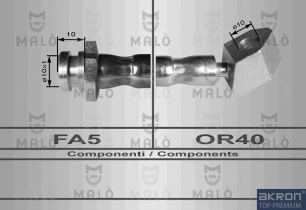Tubo flexible de frenos AKRON MALO 80082