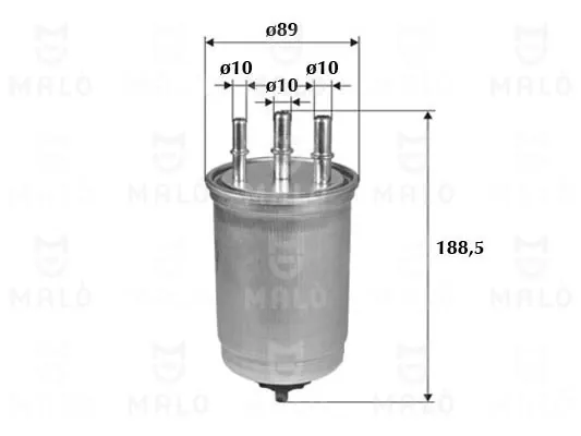 Filtro de combustible 1520017 Akron Malo