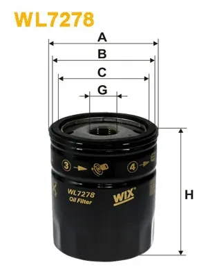 Filtro de aceite WL7278 WIX