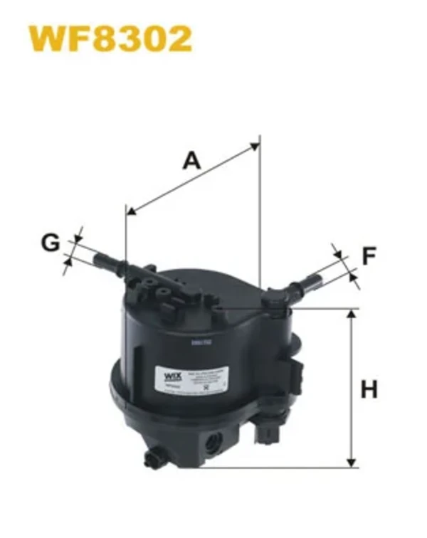 WF8302 WIX filtro combustible