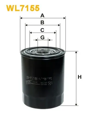 Filtro de aceite WL7155 WIX