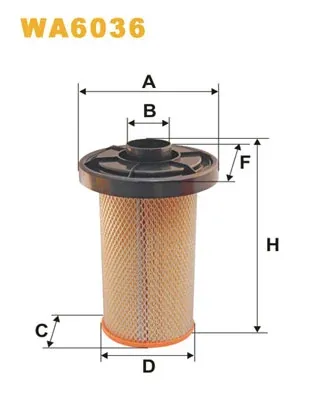Filtro de aire WA6036 WIX