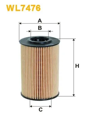 Filtro de aceite WL7476 WIX