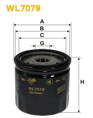 Filtro de aceite WL7079 WIX