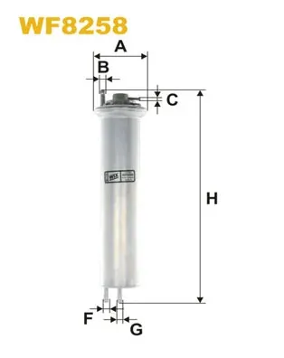 Filtro de combustible WF8258 WIX
