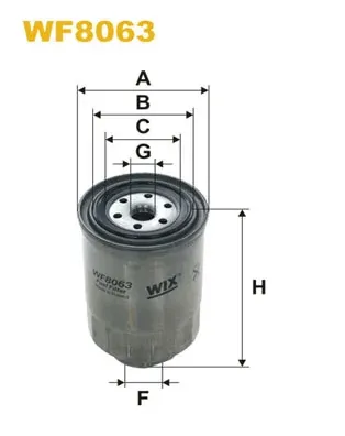 Filtro de combustible WF8063 WIX