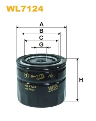 Filtro de aceite WL7124 WIX