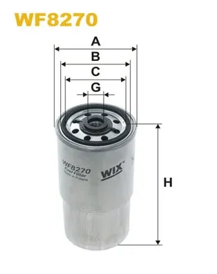 Filtro de combustible WF8270 WIX