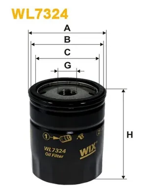 Filtro de aceite WL7324 WIX