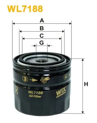Filtro de aceite WL7188 WIX