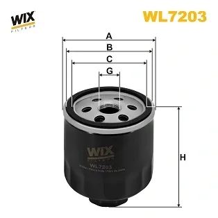 Filtro de aceite WL7203 WIX