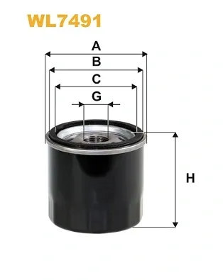 Filtro de aceite WL7491 WIX
