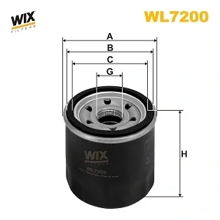 Filtro de aceite WL7200 WIX