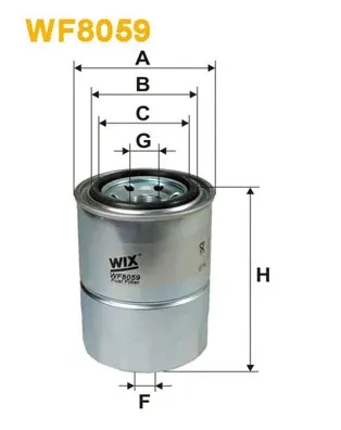 Filtro de combustible WF8059 WIX