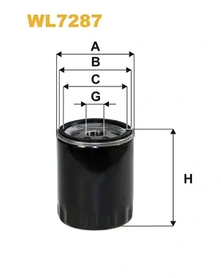 Filtro de aceite WL7287 WIX