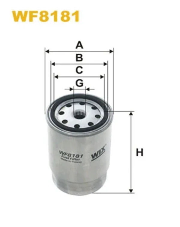 WF8181 WIX filtro combustible