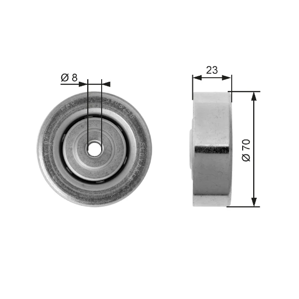 Rodillo tensor correa poli V General Motors 1340539