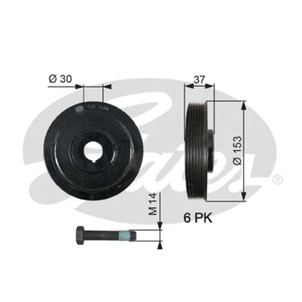 Polea del cigüeñal Peugeot/Citroen 515S4