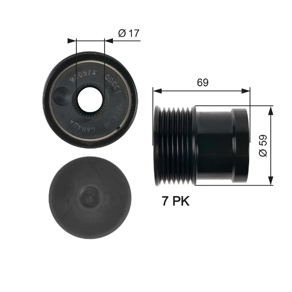 Poleas juego de piezas Ford Transit (V184/5)