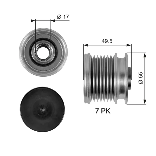 Polea alternador Mercedes CLS C219