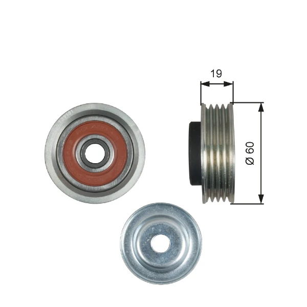 Rodillo, correa trapecial poli V Suzuki Grand Vitara (JB)